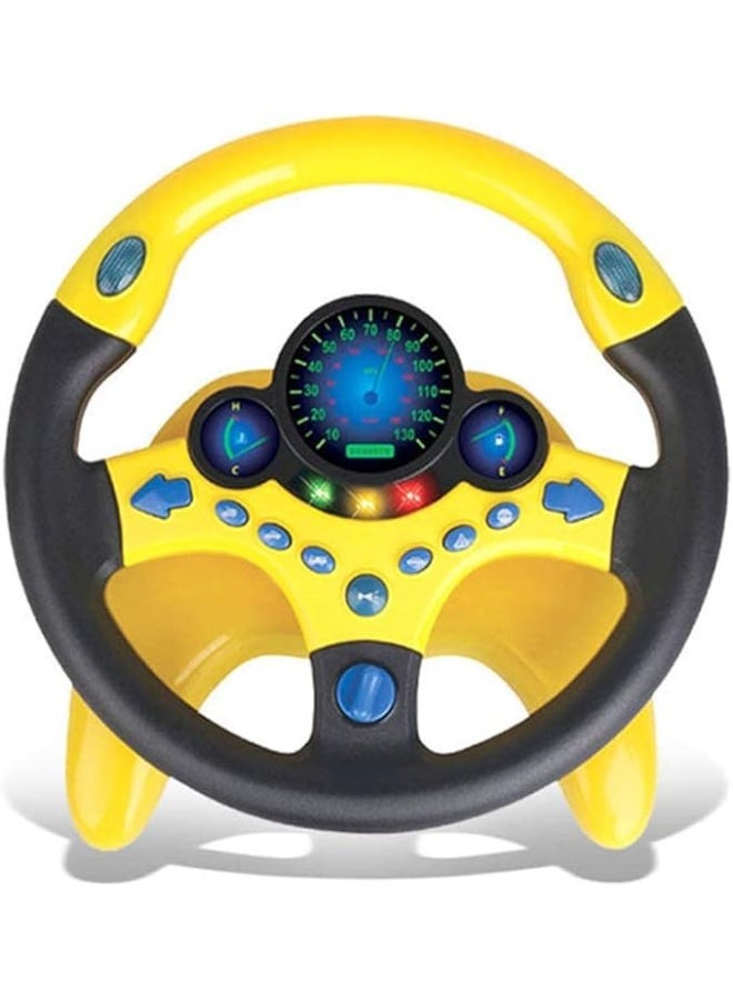 لعبة عجلة قيادة كهربائية لمحاكاة التعليم المبكر للاطفال متعددة الوظائف السيارة عالية المحاكاة مع الموسيقى والضوء القيادة التظاهرية للاولاد والبنات - Image 5